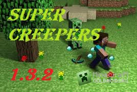 Скачать Super Creepers для minecraft 1.3.2 бесплатно