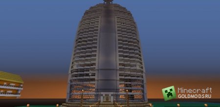 Скачать карту Burj al arab Hotel для Minecraft бесплатно