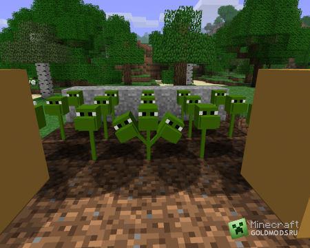Скачать мод Plants Vs Zombies для Minecraft 1.6.2 бесплатно